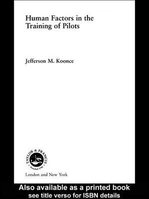 cover image of Human Factors in the Training of Pilots